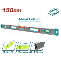 ΑΛΦΑΔΙ ΑΛΟΥΜΙΝΙΟΥ ΜΑΓΝΗΤΙΚΟ TOTAL TMT215028M | 150cm | ΕΠΑΓΓΕΛΜΑΤΙΚΟ